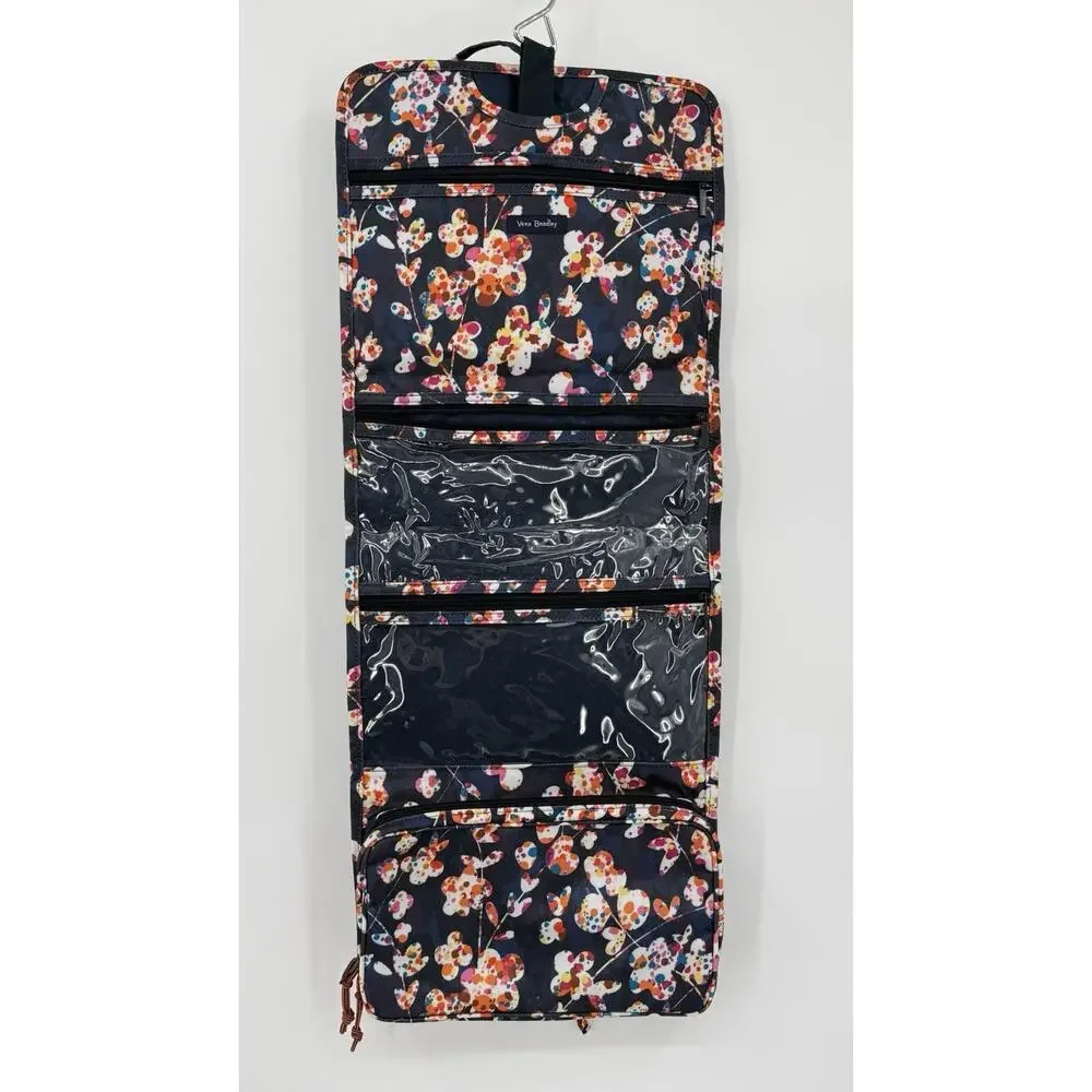 Vera Bradley Lighten Up Hanging Travel Organizer Cut Vines Navy Floral Toiletry